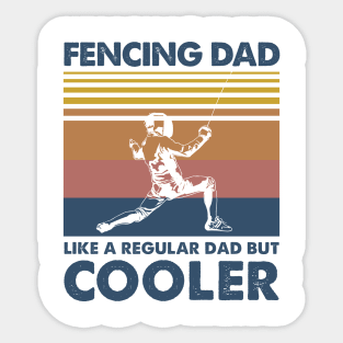 Fencing Dad Vintage Gift Father's Day Sticker